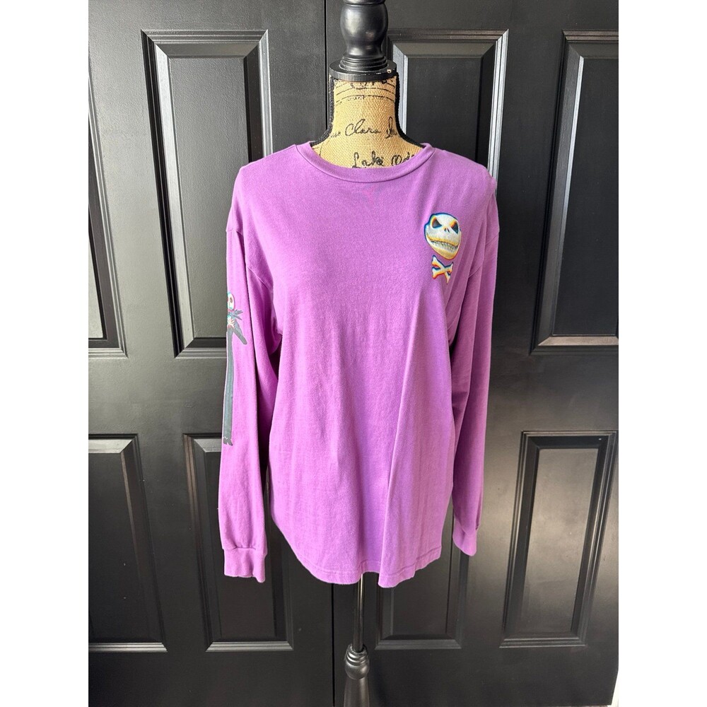 Purple Jack Skellington, long sleeve T-shirt, size medium